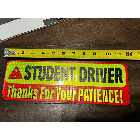 NEW Student Driver Magnet Car Signs Please Be Patient Bumper Sticker Decal 1pc - Picture 2 of 5